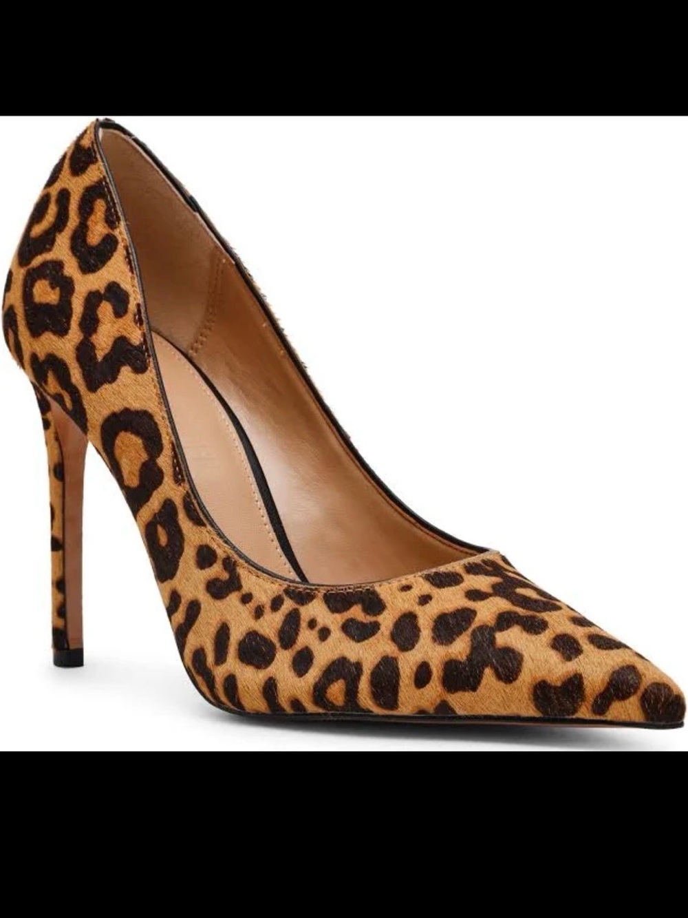 Steve Madden Leopard Print Pointed Toe Stiletto Pump - Brown & Black